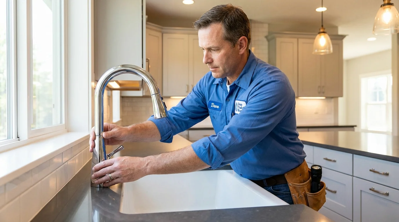 Kitchen faucet installation by Johns Plumbing LLC in Harrison
